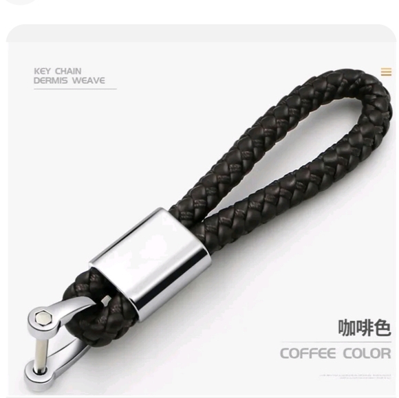 coffee Car Key Chain Fobs Leathe Weave Straps Keyring For Nissan - Picture 2 of 4